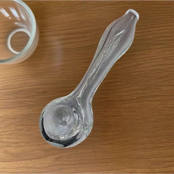 img_2023 Handblown Borosilicate Glass Stirring Spoon