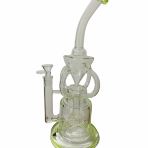 GLASS BONG EMERALD CYCLONE RECYCLER 34CM