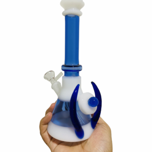 GLASS BONG FROSTBITE HORN RIG 22CM
