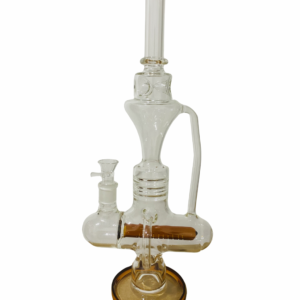 GLASS BONG GOLDEN LOOP RECYCLER PERCOLATOR (MULTI-CHAMBER) 43CM