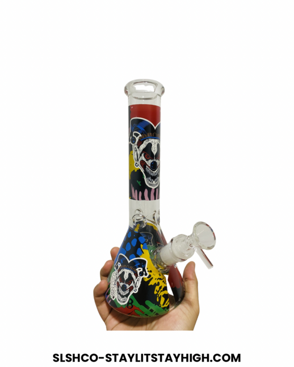 GLASS BONG EVIL CLOWN BEAKER 26CM