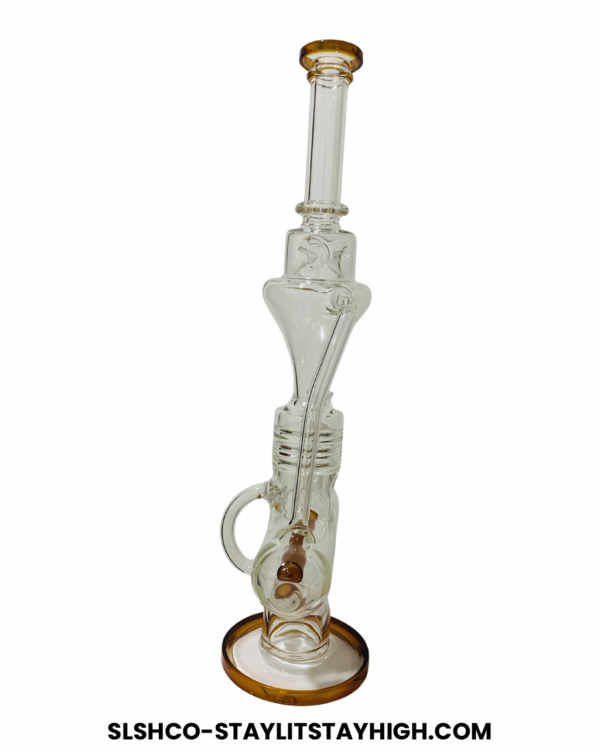 slshco-staylitstayhigh-com-2 GLASS BONG GOLDEN LOOP RECYCLER PERCOLATOR (MULTI-CHAMBER) 43CM