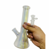GLASS BONG IRIDESCENT (3) 20CM