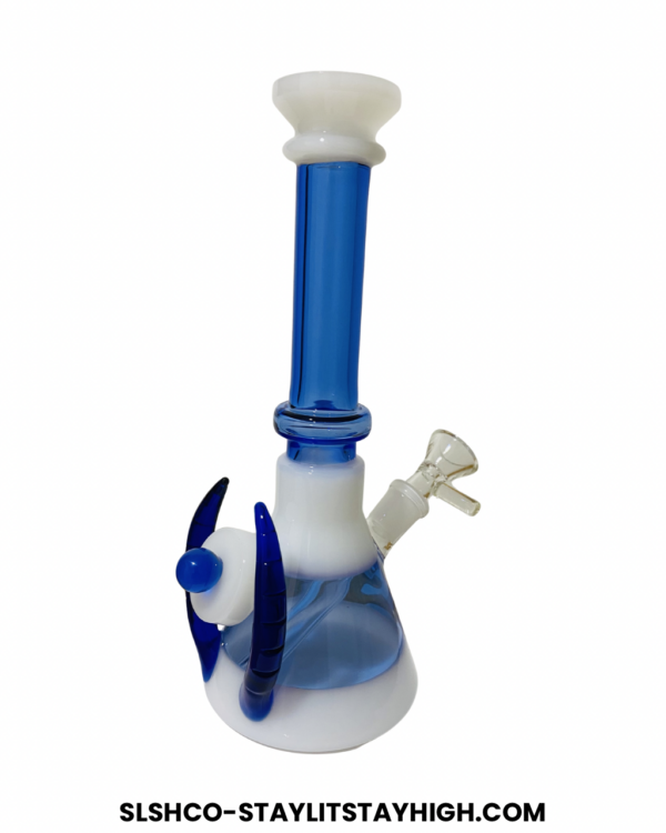 GLASS BONG FROSTBITE HORN RIG 22CM
