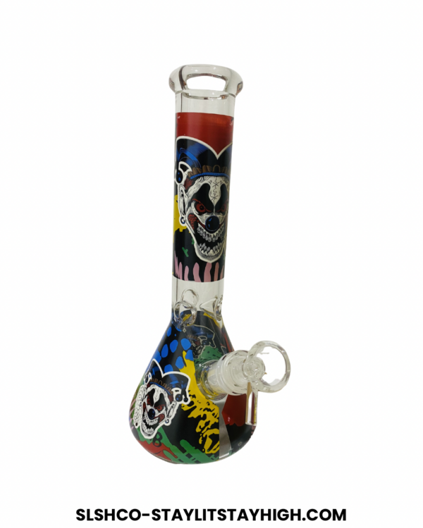 GLASS BONG EVIL CLOWN BEAKER 26CM