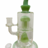 GLASS BONG JADE FROST DUAL PERC BUBBLER  25CM