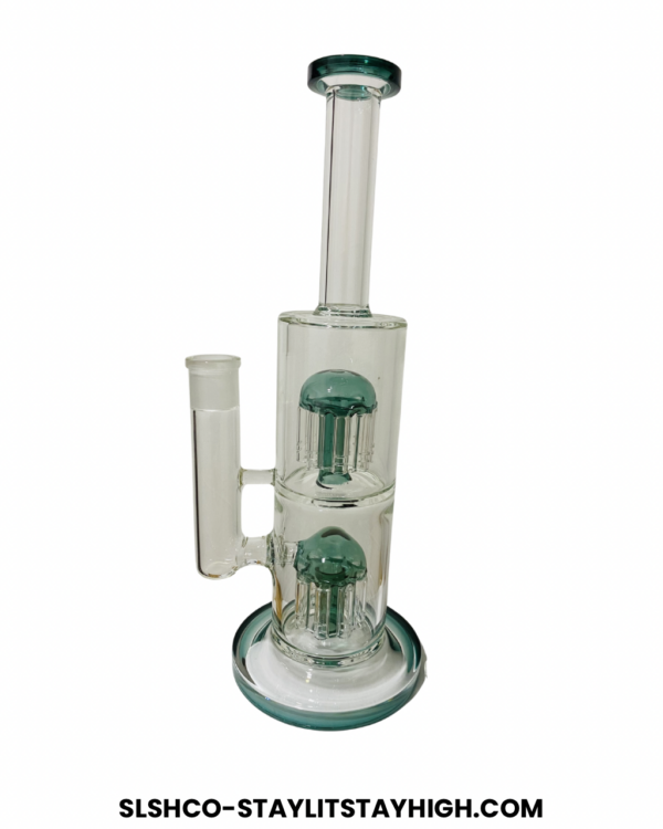 slshco-staylitstayhigh-com-5-6 GLASS BONG INFINITY DUAL PERCOLATOR BUBBLER 31CM