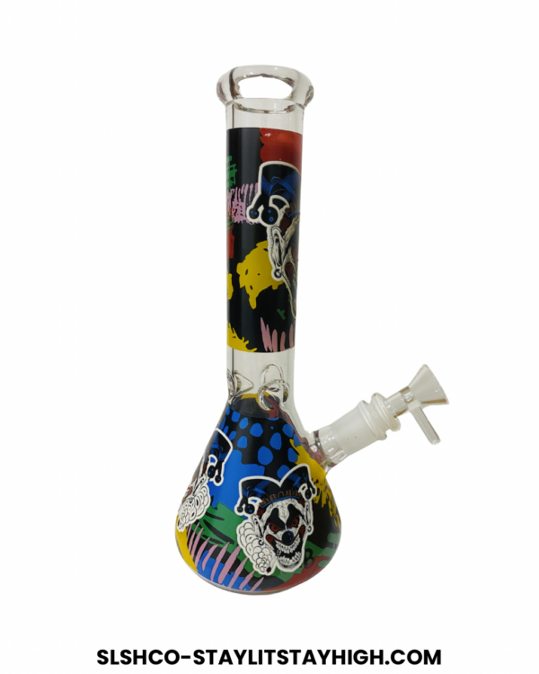 GLASS BONG EVIL CLOWN BEAKER 26CM