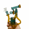 GLASS BONG PRISM LOOP RECYCLER BUBBLER 18CM