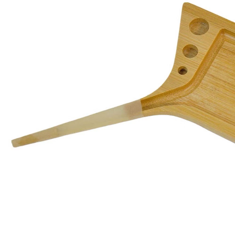 Mini Portable Natural Bamboo Rolling Tray with Rolled Cone Holder Multi Functional Tray - Image 3