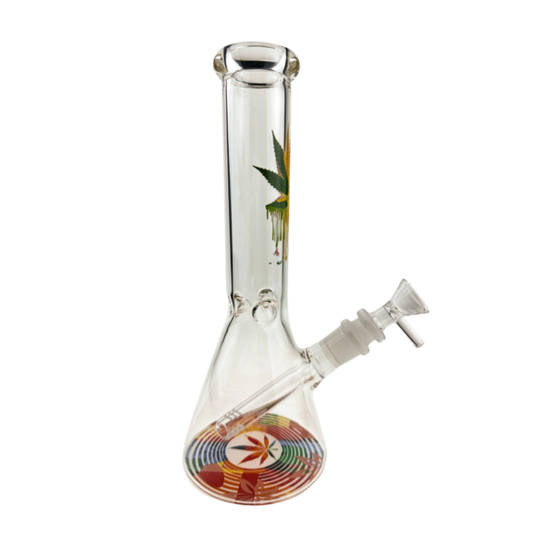 img_8406 GLASS BONG REGGAE LEAF BEAKER 25CM