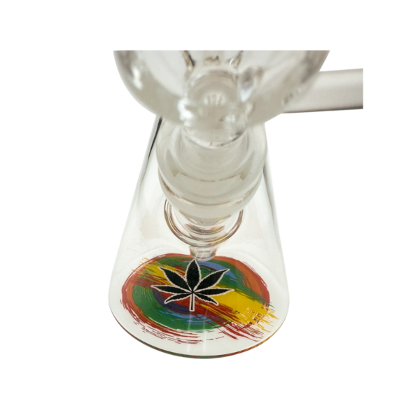 img_8407 GLASS BONG REGGAE LEAF BEAKER 25CM